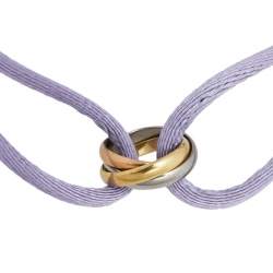 Pre Owned Cartier Trinity de Cartier 18K Three Tone Adjustable Cord Bracelet