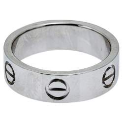 Pre Owned Cartier Love Platinum Band Ring Size 51