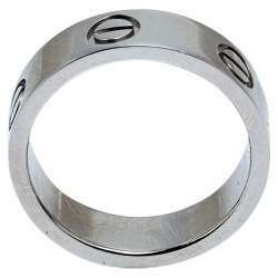 Pre Owned Cartier Love Platinum Band Ring Size 51