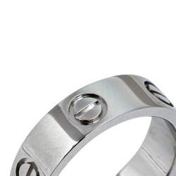 Pre Owned Cartier Love Platinum Band Ring Size 51