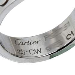 Pre Owned Cartier Love Platinum Band Ring Size 51