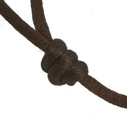 Pre Owned سوار كارتييه ترينيتي دو كارتييه ذهب ثلاثي اللون عيار 18 بحبل بني قابل للضبط 