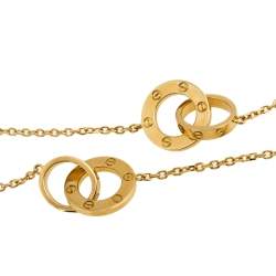 Pre Owned Cartier Love 18k Yellow Gold Long Necklace