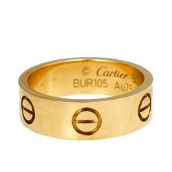 مملوكة مسبقًا خاتم كارتييه لوف ذهب أصفر عيار 18 مقاس 51