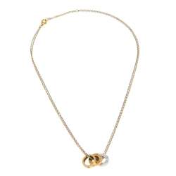 Cartier Love Diamond & 18k Yellow Gold Double Chain Necklace Cartier | The  Luxury Closet