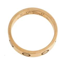 Pre Owned Cartier Love 18K Rose Gold Wedding Band Ring Size 47
