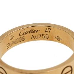 Pre Owned Cartier Love 18K Rose Gold Wedding Band Ring Size 47
