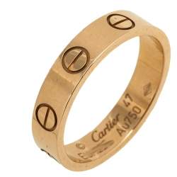 Pre Owned Cartier Love 18K Rose Gold Wedding Band Ring Size 47