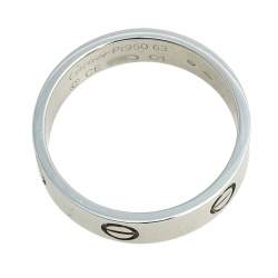 Cartier Love Platinum Band Ring Size 63