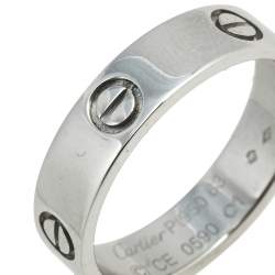 Cartier Love Platinum Band Ring Size 63