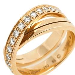 مملوكة مسبقًا Cartier Etincelle De Cartier Diamond 18K Rose Gold Ring 55