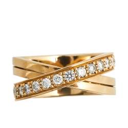 مملوكة مسبقًا Cartier Etincelle De Cartier Diamond 18K Rose Gold Ring 55