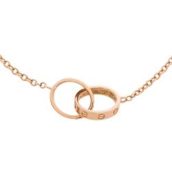 مملوكة مسبقًا Cartier Love Interlocking 2 Hoops 18K Rose Gold Bracelet