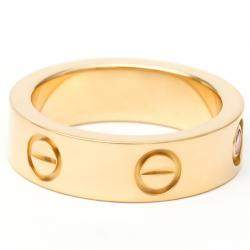 Pre Owned Cartier Love 18K Rose Gold Sappire Ring EU 52