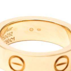 Pre Owned Cartier Love 18K Rose Gold Sappire Ring EU 52