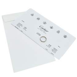 Pre Owned Cartier Love 18K White Gold Narrow Wedding Band Ring Size 59