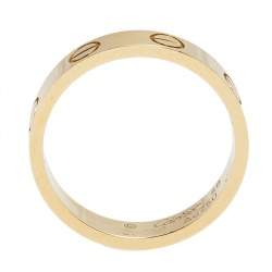 Pre Owned  Cartier Love 18K Yellow Gold Narrow Wedding Band Ring Size 48