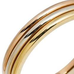 مملوكة مسبقًا Cartier 18k Three Tone Gold Triple Bangle Rolling Bracelet Size 60