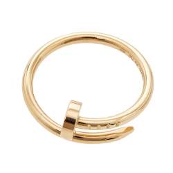 Pre Owned Cartier Juste Un Clou 18k Yellow Gold Ring Size 49 