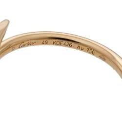 Pre Owned Cartier Juste Un Clou 18k Yellow Gold Ring Size 49 