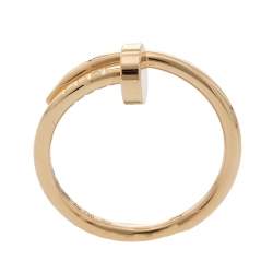 Pre Owned Cartier Juste Un Clou 18k Yellow Gold Ring Size 49 