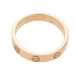 Pre Owned خاتم زفاف كارتييه لوف ذهب أصفر عيار 18 رفيع مقاس 54