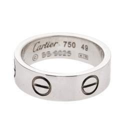 Pre Owned Cartier Love 18K White Gold Ring EU 49