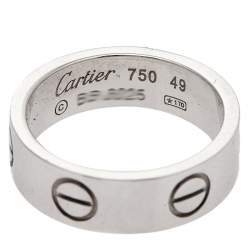 Pre Owned Cartier Love 18K White Gold Ring EU 49