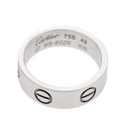 Pre Owned Cartier Love 18K White Gold Ring EU 49