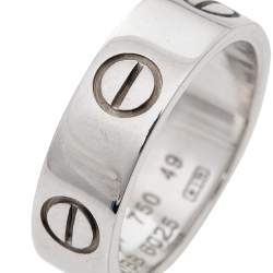 Pre Owned Cartier Love 18K White Gold Ring EU 49