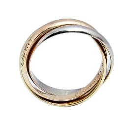 Pre Owned خاتم كارتييه ترينيتي دي كارتييه رولينغ ذهب ثلاثي اللون عيار 18 مقاس 54