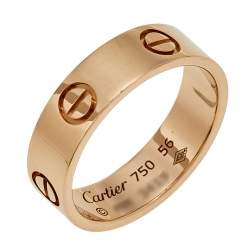 مملوكة مسبقًا خاتم كارتييه لوف ذهب وردي عيار 18  مقاس أوروبي 56
