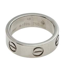 Pre Owned Cartier Love 18K White Gold Ring EU 48