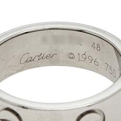 Pre Owned Cartier Love 18K White Gold Ring EU 48