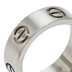 Pre Owned Cartier Love 18K White Gold Ring EU 48