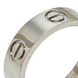 Pre Owned Cartier Love 18K White Gold Ring EU 50
