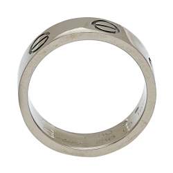 Pre Owned Cartier Love 18K White Gold Ring EU 50