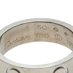 Pre Owned Cartier Love 18K White Gold Ring EU 50