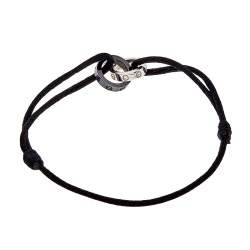 مملوكة مسبقًا Cartier Love Diamond Ceramic 18K White Gold Adjustable Cord Bracelet 