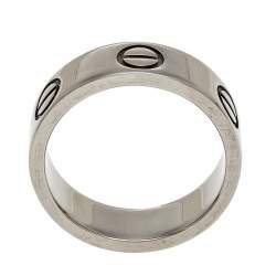 Pre Owned Cartier Love 18K White Gold Ring EU 48