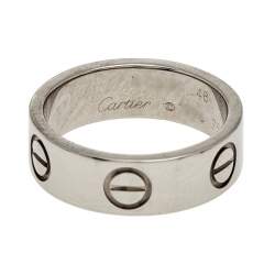 Pre Owned Cartier Love 18K White Gold Ring EU 48