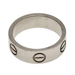 Pre Owned Cartier Love 18K White Gold Ring EU 48