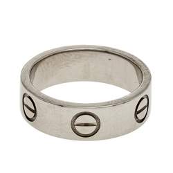 Pre Owned Cartier Love 18K White Gold Ring EU 48