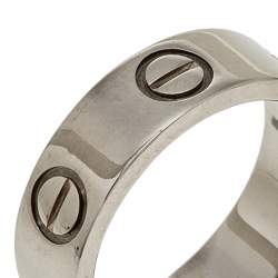 Pre Owned Cartier Love 18K White Gold Ring EU 48
