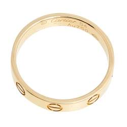 مملوكة مسبقًا Cartier Love 18k Rose Gold Narrow Wedding Band Ring Size 54