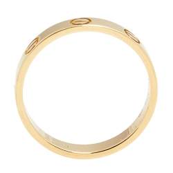 مملوكة مسبقًا Cartier Love 18k Rose Gold Narrow Wedding Band Ring Size 54
