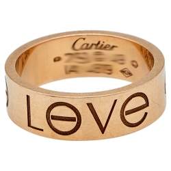 مملوكة مسبقًا Cartier Love 18K Rose Gold Ring Size 49