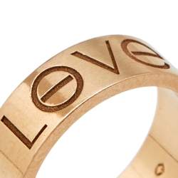 مملوكة مسبقًا Cartier Love 18K Rose Gold Ring Size 49