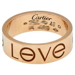 مملوكة مسبقًا Cartier Love 18K Rose Gold Ring Size 49