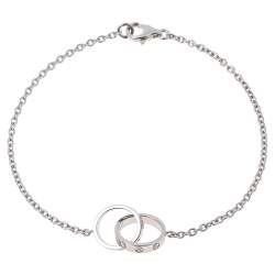 مملوكة مسبقًا سوار كارتييه لوف ذهب أبيض عيار 18 متشابك 